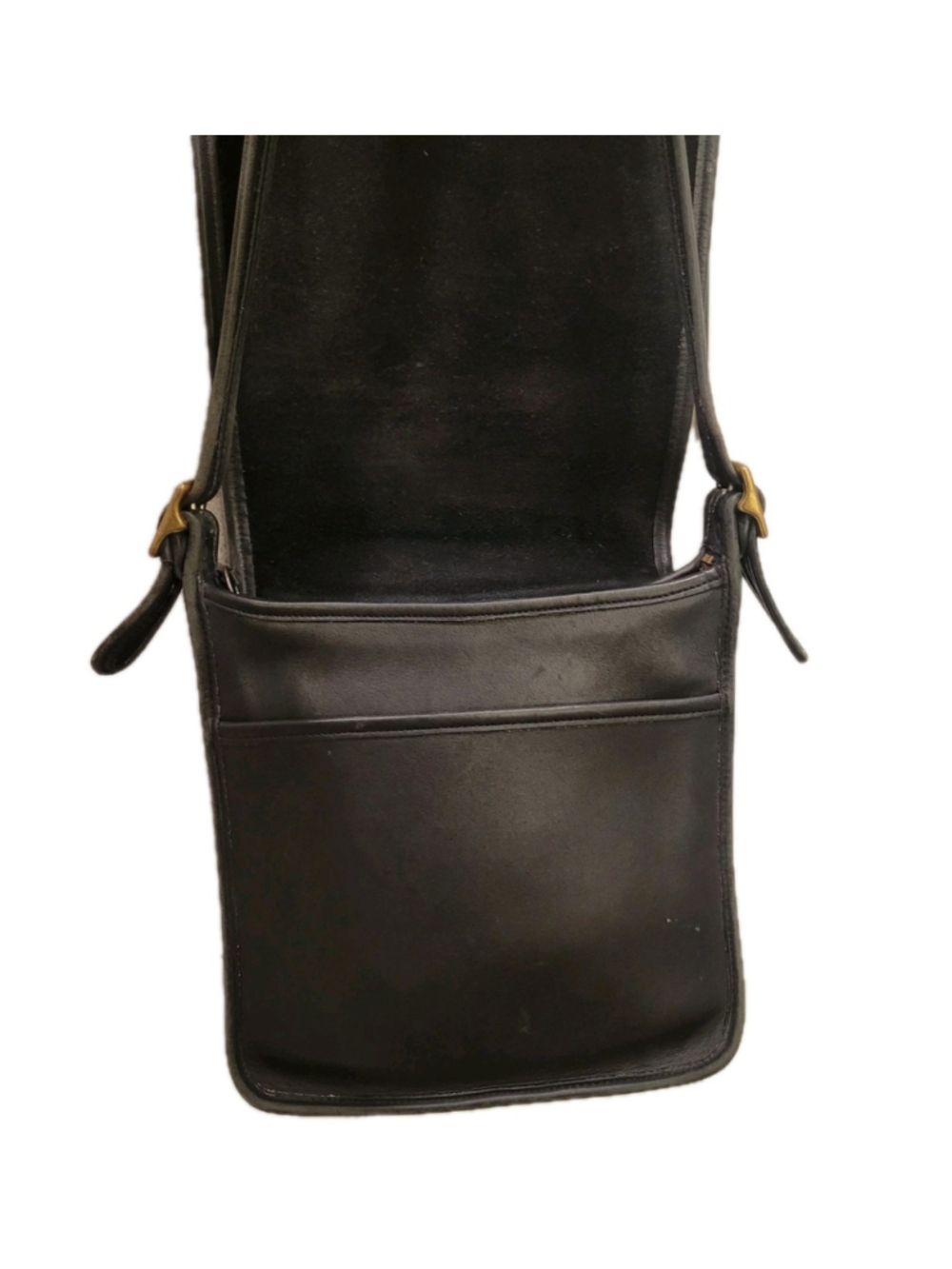 COACH 9144 Women's Black LEGACY STUDIO Genuine Leather Crossbody Flap Bag Purse - Picture 6 of 10